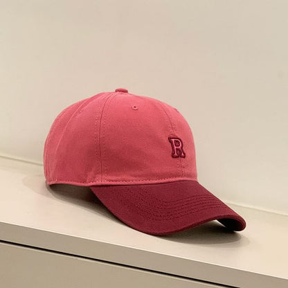 Cap Baseball Two Tone Embroidered Lettering