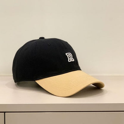 Cap Baseball Two Tone Embroidered Lettering
