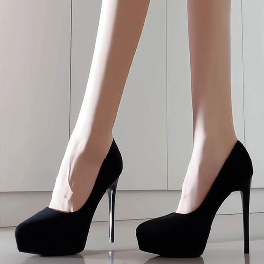 Platform Stiletto Heel Pumps