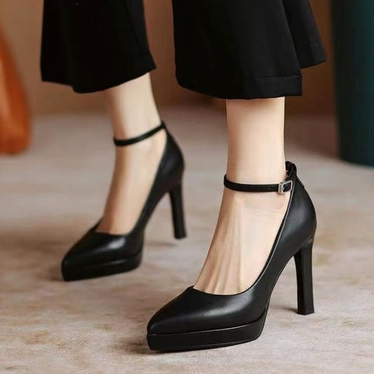 Heel Ankle Strap Stiletto Platform Pointy Sandals