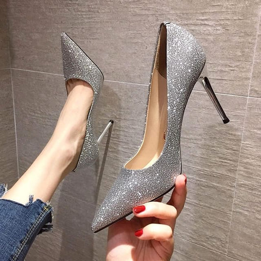 Pumps Stiletto Heel Pointy Glitter