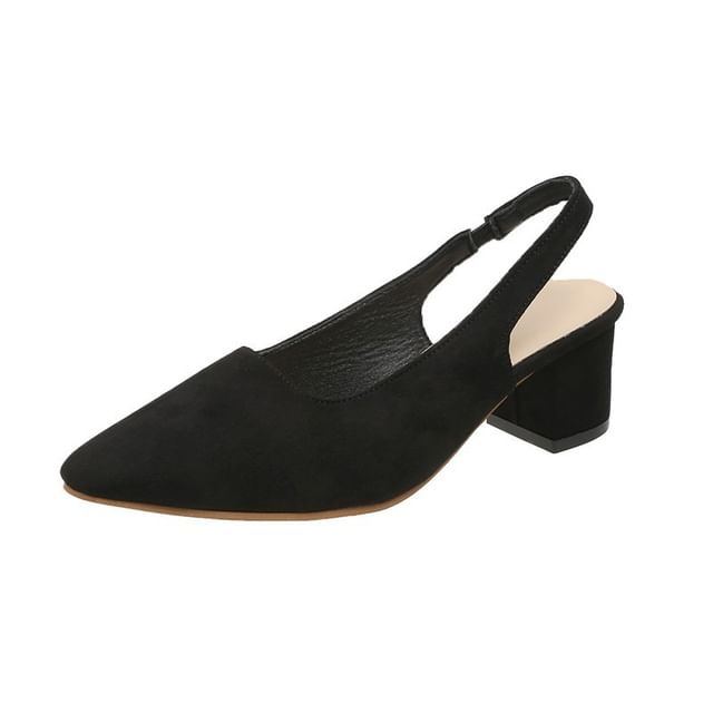 Sandals Printed Slingback Heel Chunky