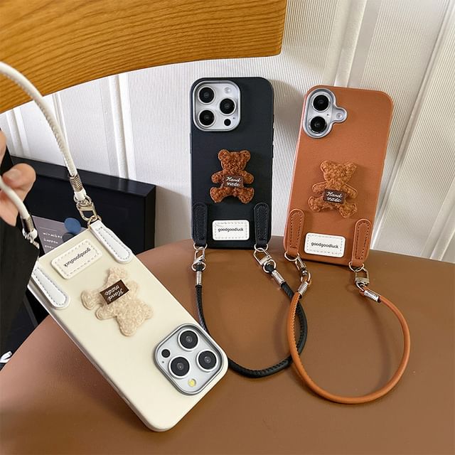 Applique with Phone Case Bear Strap