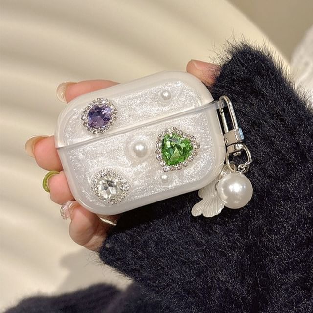 / with Earphone Case AirPods Rhinestone Charm Skin Pro