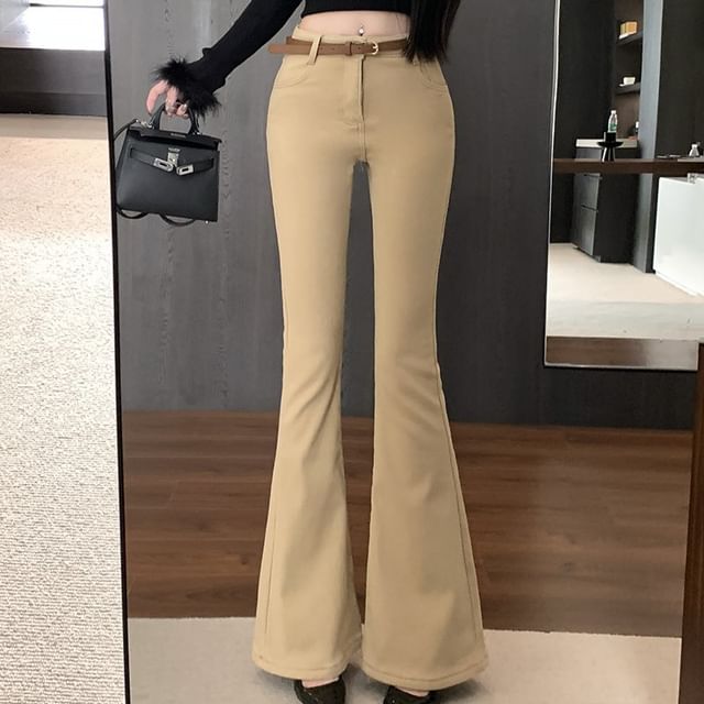 Sample High Waist Plain Flared Pants