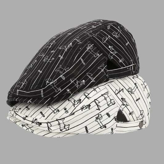 Newsboy Cap Print Dog