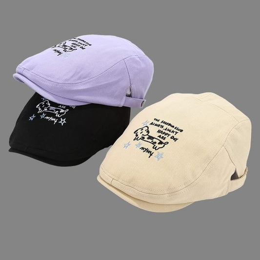 Newsboy Hat Cartoon Embroidery