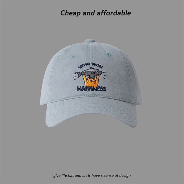 Cat Cap Embroidered Baseball