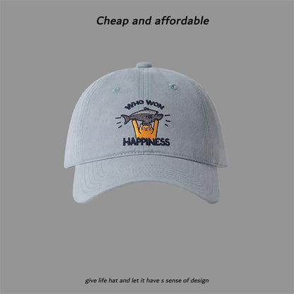 Cat Cap Embroidered Baseball