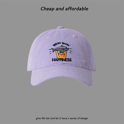 Cat Cap Embroidered Baseball