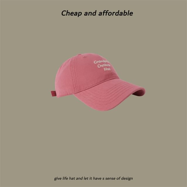 Cap Baseball Embroidered Lettering