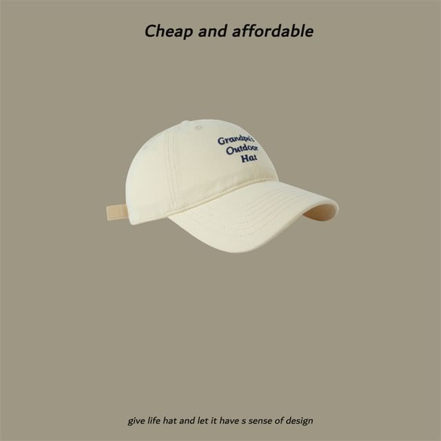 Cap Baseball Embroidered Lettering