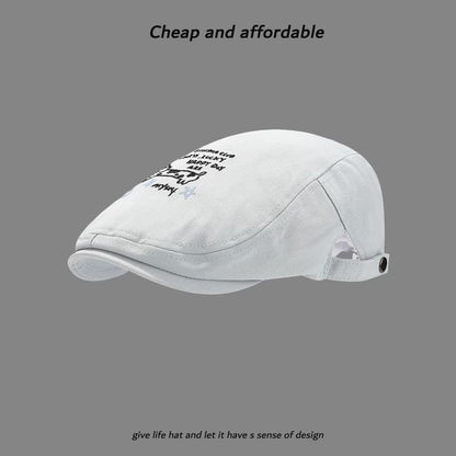 Newsboy Hat Cartoon Embroidery