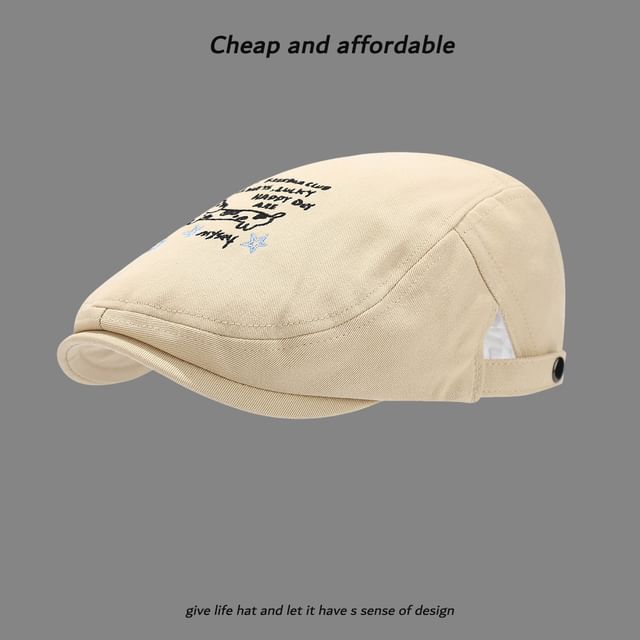 Newsboy Hat Cartoon Embroidery