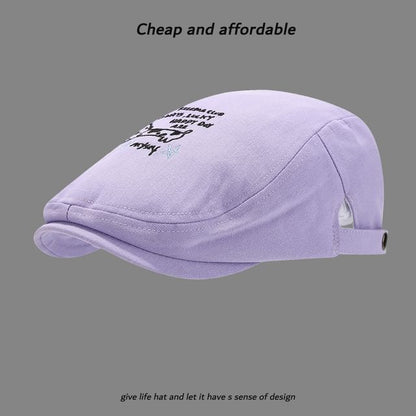 Newsboy Hat Cartoon Embroidery