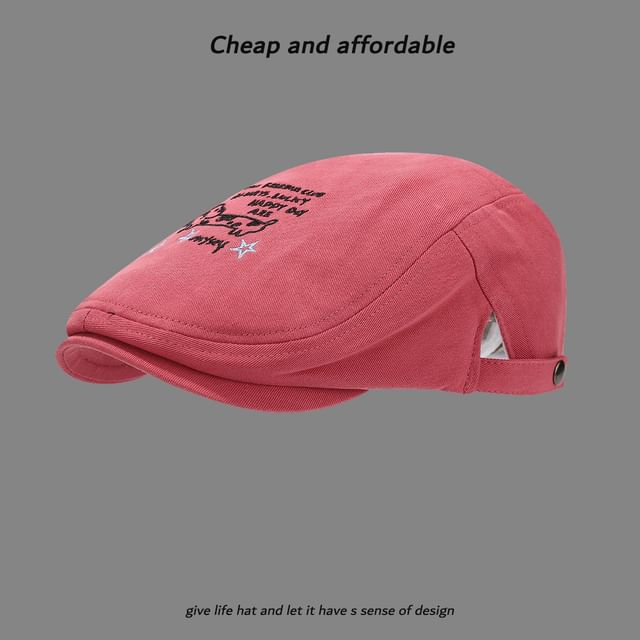 Newsboy Hat Cartoon Embroidery