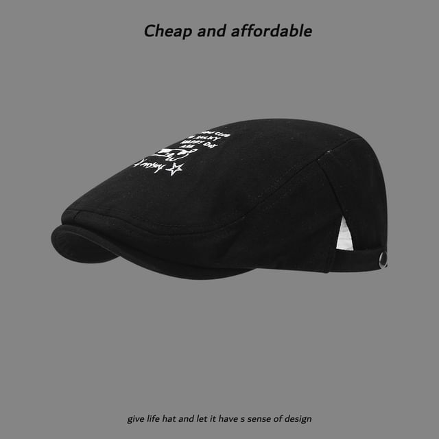 Newsboy Hat Cartoon Embroidery