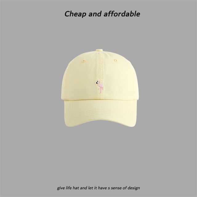 Cap Embroidered Baseball Flamingo