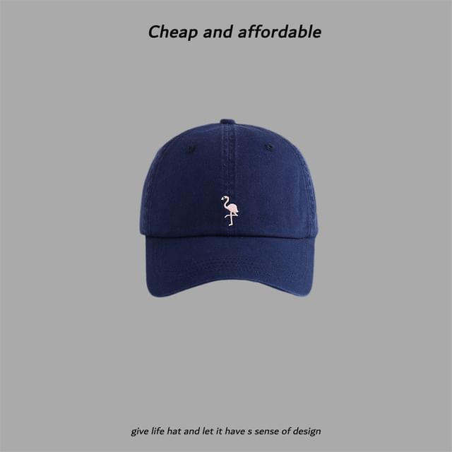 Cap Embroidered Baseball Flamingo
