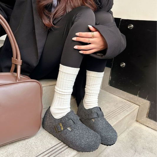 Buckled Slip-Ons Mules /