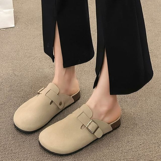 Platform Mules Plain Buckled