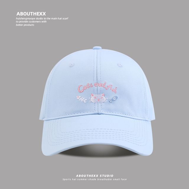Cartoon Lettering Embroidered Baseball Cap