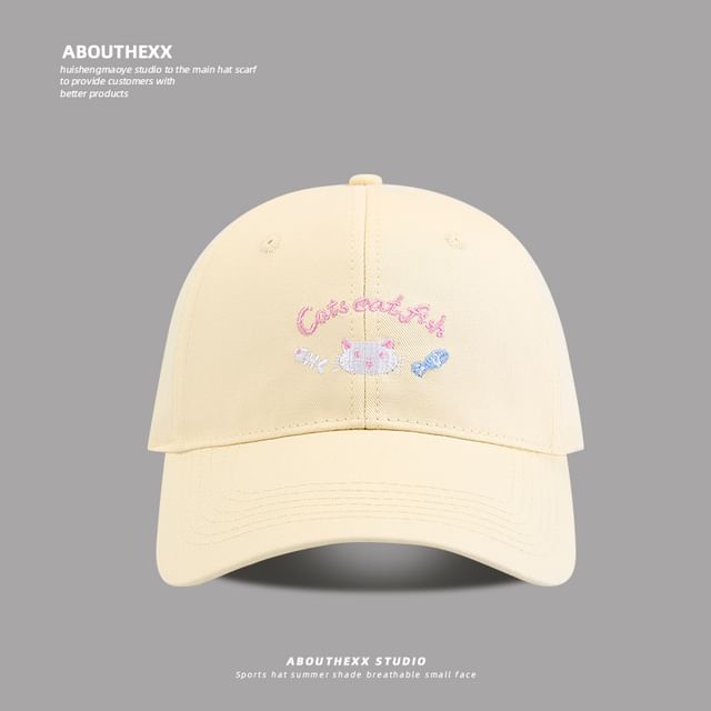 Cartoon Lettering Embroidered Baseball Cap