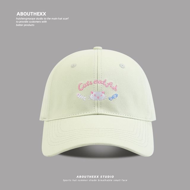 Cartoon Lettering Embroidered Baseball Cap