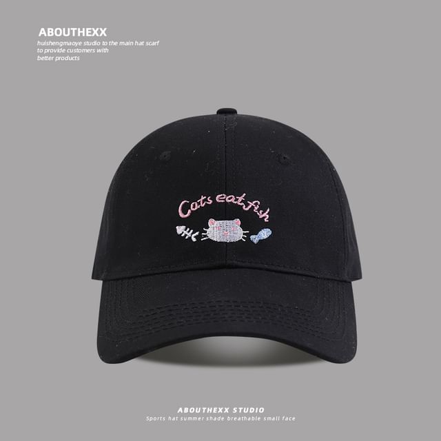 Cartoon Lettering Embroidered Baseball Cap