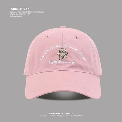Bear Lettering Embroidered Baseball Cap