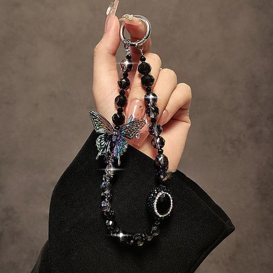 Phone Butterfly Crystal Faux Strap