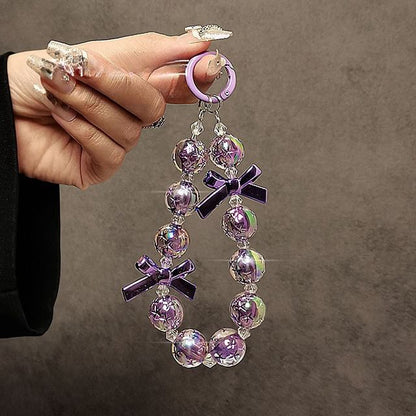 Crystal Phone Bow Strap Faux