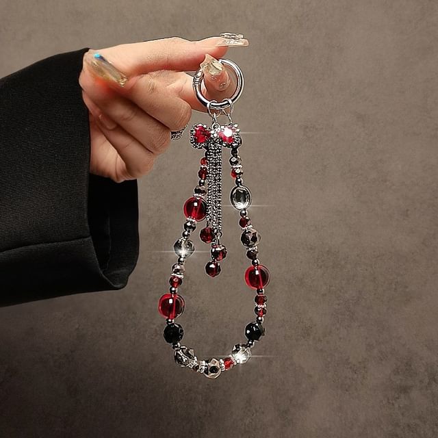 Bow Strap Phone Faux Crystal