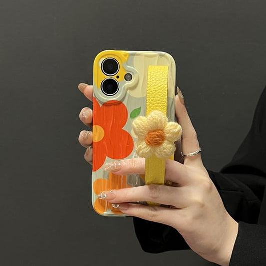 Strap with Phone Floral Case