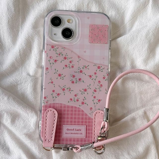 Print with Case Phone Floral Strap