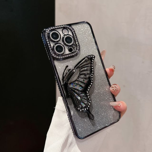 Stand Phone Embellished Case Butterfly