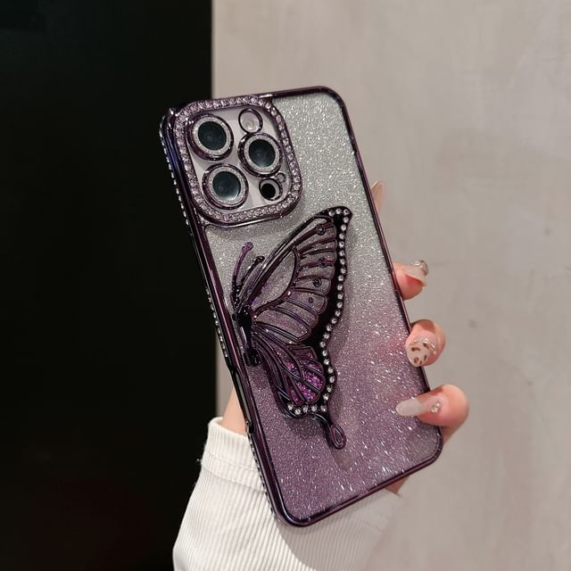 Butterfly Embellished Phone Case Stand