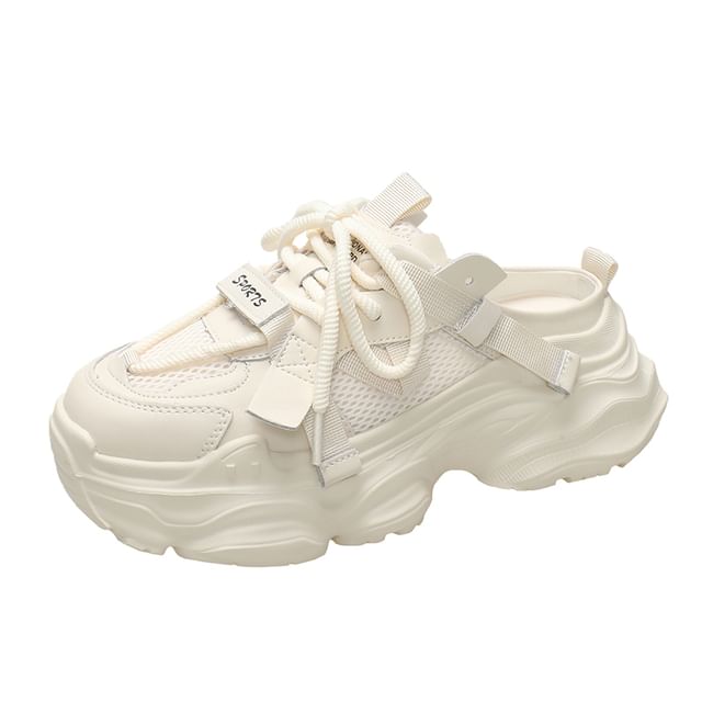 Sneakers Platform Lace-Up Lettering