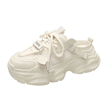 Sneakers Platform Lace-Up Lettering
