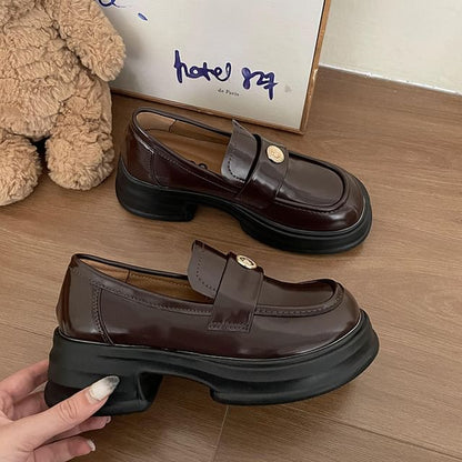 Penny Loafers Platform Buckled