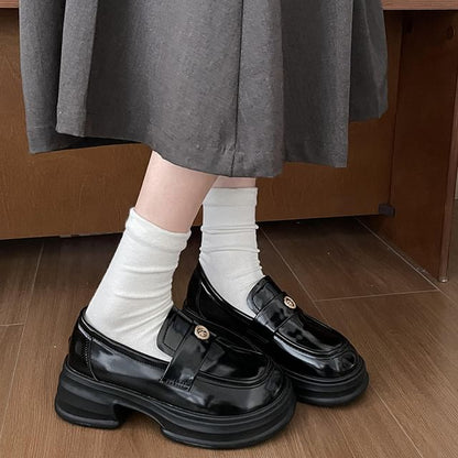 Penny Loafers Platform Buckled
