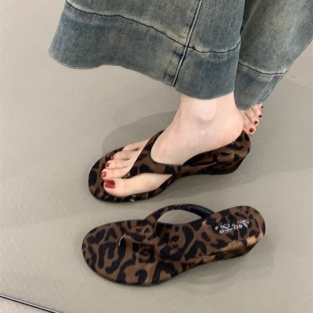 Platform Wedge Thong Sandals