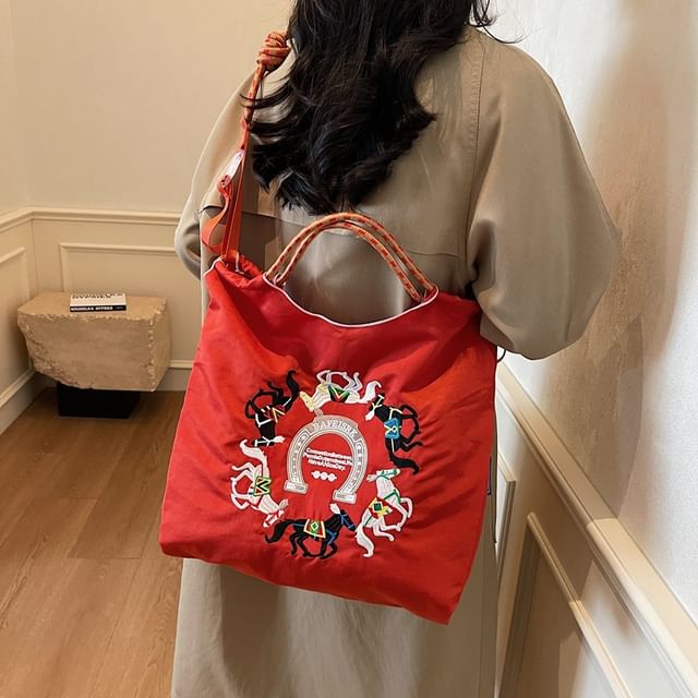Sample Horse Embroidered Crossbody Bag