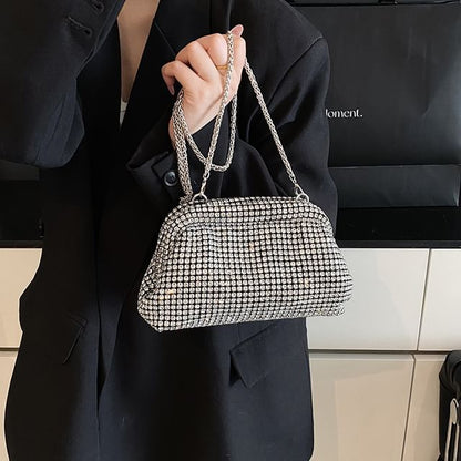 Sample Rhinestone Chain Crossbody Bag