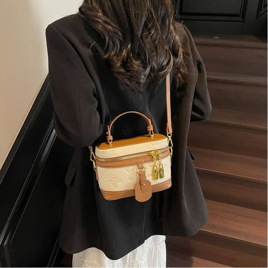 Leather Print Crossbody Bag Faux Cartoon