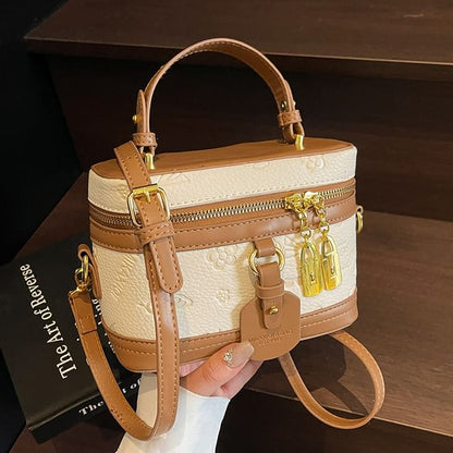Leather Print Crossbody Bag Faux Cartoon