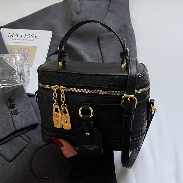 Leather Print Crossbody Bag Faux Cartoon