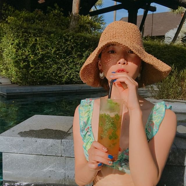 Plain Straw Sun Hat