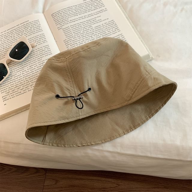 Plain Drawstring Cloche Hat