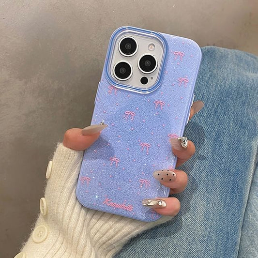 Glitter Case Phone Bow